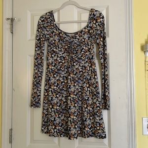 Floral long-sleeve dress